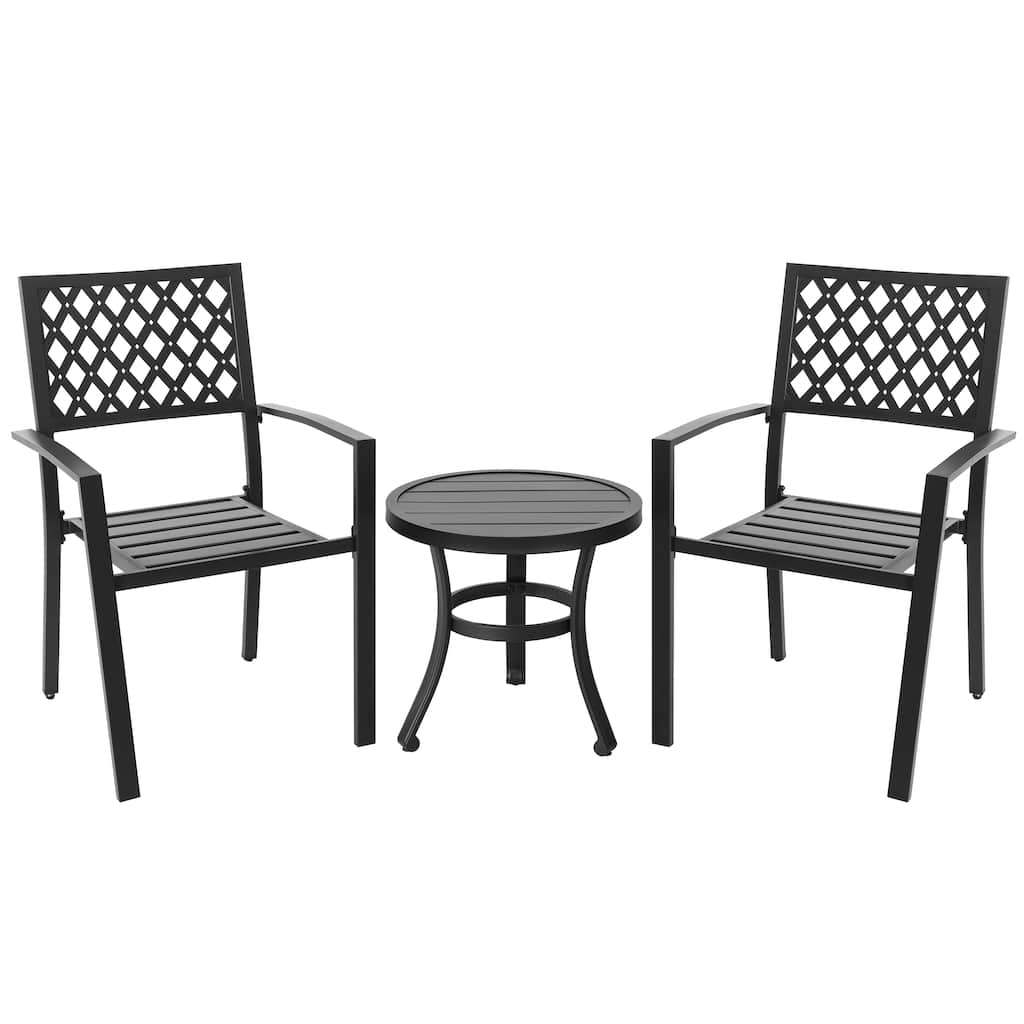 Nuu Garden Outdoor 3-Piece Iron Bistro Set
