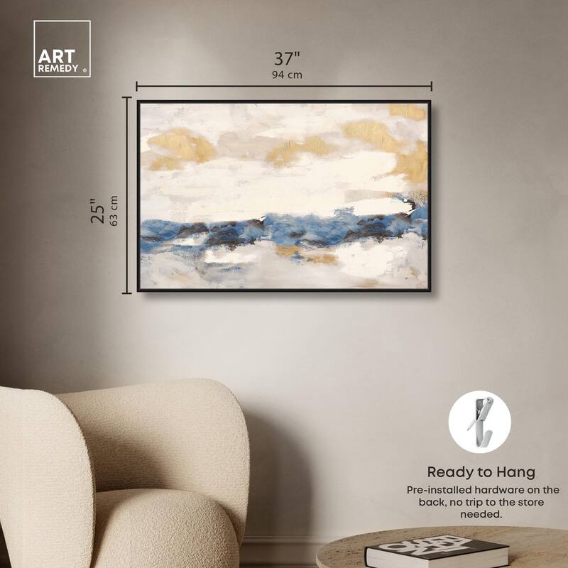 Mountain Mist Canvas Digital Abstract Art by Art Remedy