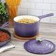 preview thumbnail 7 of 5, MegaChef 2 Quart Enameled Cast Iron Sauce Pan in Gradient Purple