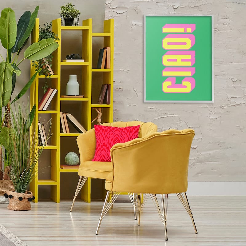 Stupell Ciao Bold Lettering Framed Giclee Art Design By House of Lulu