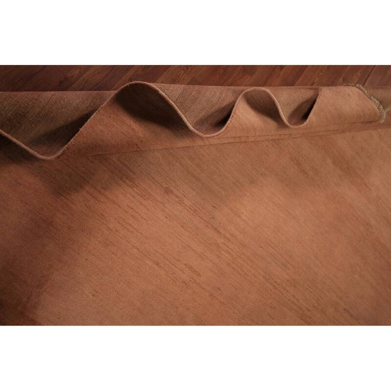 Modern Solid Gabbeh Oriental Area Rug Handmade Wool Carpet - 6'3" x 9'7"