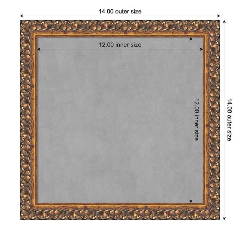 Amanti Art Antique Bronze Framed Magnetic Board - Board Size 12x12