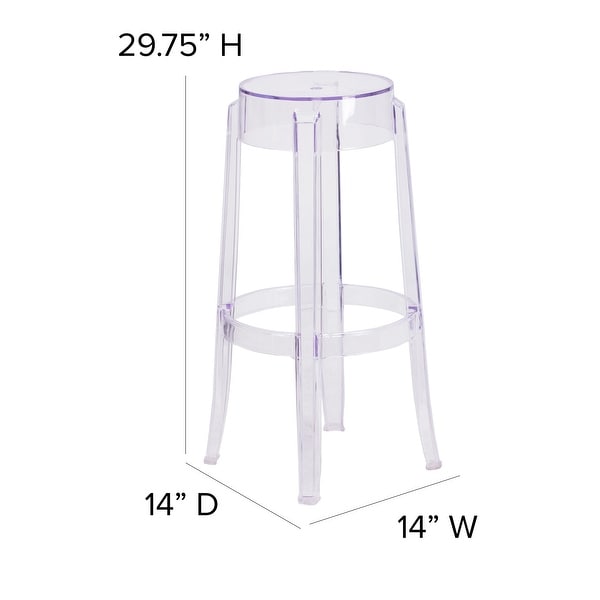 29.75" High Transparent Barstool - Restaurant & Bar Furniture