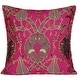 preview thumbnail 1 of 4, Boho Chic Bianca Tulip Decorative Turkish Pillow Fuchsia/Grey