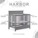 preview thumbnail 4 of 5, Dream On Harbor 4-in-1 Convertible Mini Crib Steel Grey