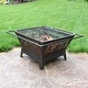 preview thumbnail 6 of 5, 32" Fire Pit Steel Northern Galaxy Design with Cooking Grate and Poker