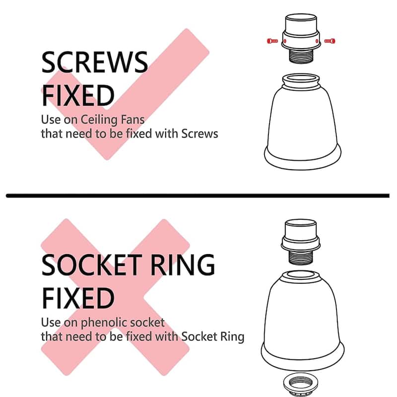 Ceiling Fan Light Covers: Clear Glass Shade Lamp Replacement Kit for Ceiling Fan Light Kits