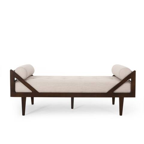 Rayle Tufted Chaise Lounge with Pillows by Christopher Knight Home - 65.00" W x 27.75" D x 23.75" H