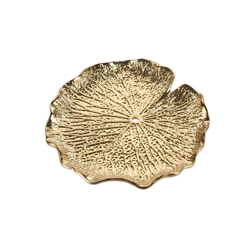 Elk Home Lilypad Gold Earthenware 11.25 Inch Wide Wall Art