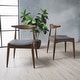 preview thumbnail 3 of 43, Francie Mid-Century Modern Dining Chairs (Set of 2) by Christopher Knight Home - 20.50" W x 20.25" L x 29.75" H Charcoal with Walnut Finish