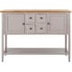 preview thumbnail 2 of 3, SAFAVIEH Charlotte Grey Storage Sideboard - 45.7" x 15" x 34"