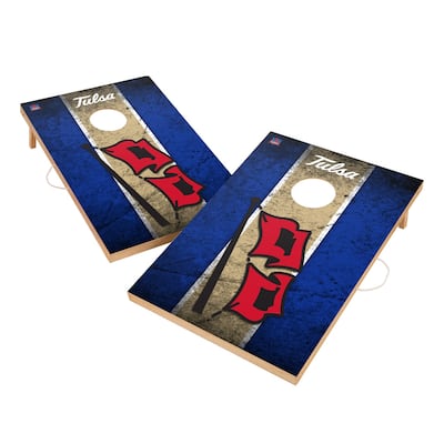 Vintage Tulsa Golden Hurricane 2x4 Tailgate Cornhole Boards