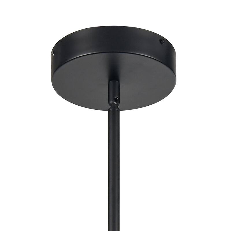 Elk Home Light Streak Black With Clear Acrylic 6 Light Chandelier