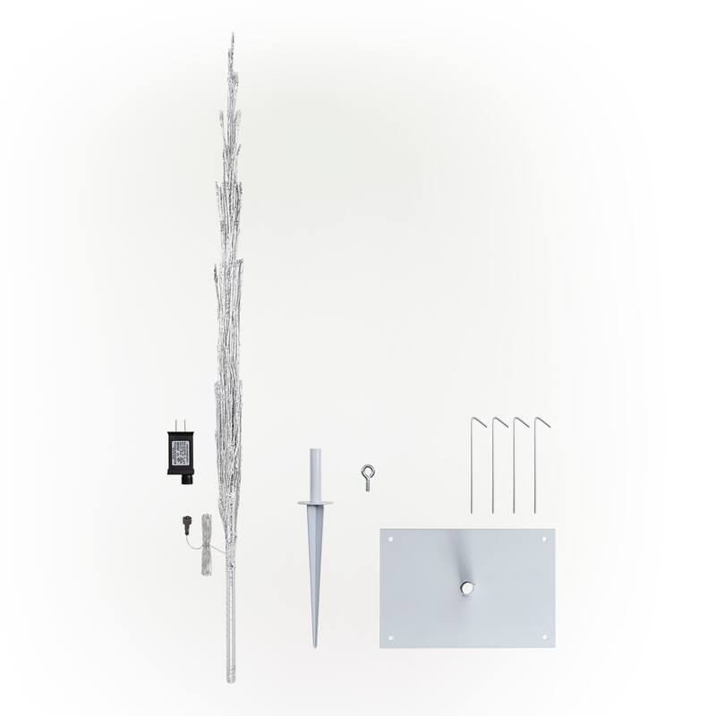 Alpine Corporation 60"H Indoor/Outdoor Artificial Christmas Tree with LED Lights