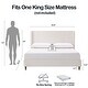 preview thumbnail 8 of 6, Upholstered Bed Frame with Wood Legs and Metal Support for Stability