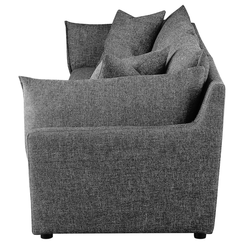 Sasha 3-Piece Upholstered Sofa Barely Black