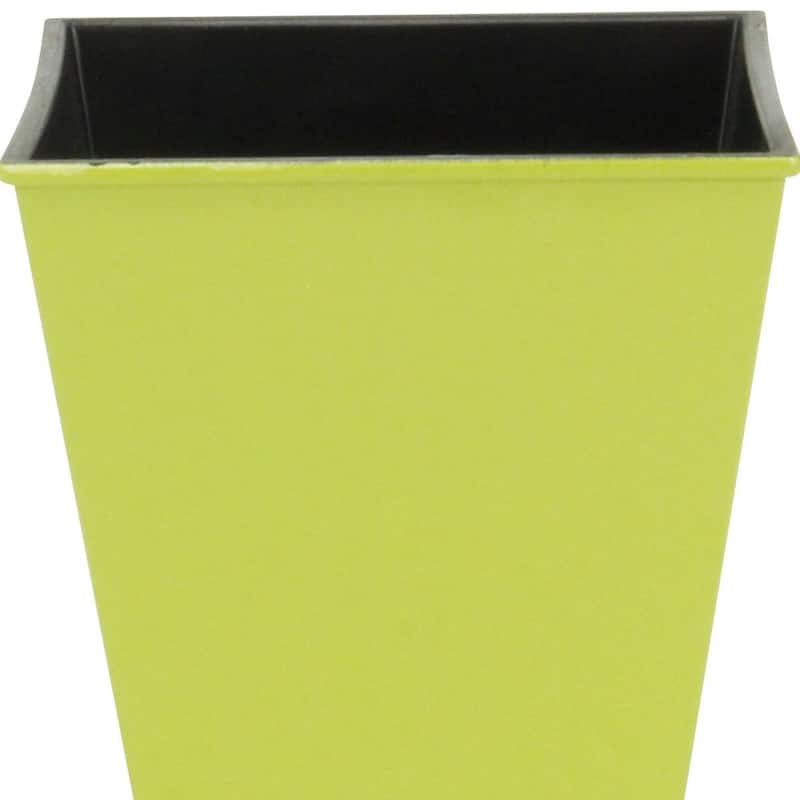 HomeRoots 5" Lime Green Recycled Plastic Indoor Outdoor Rectangular Pot Planter