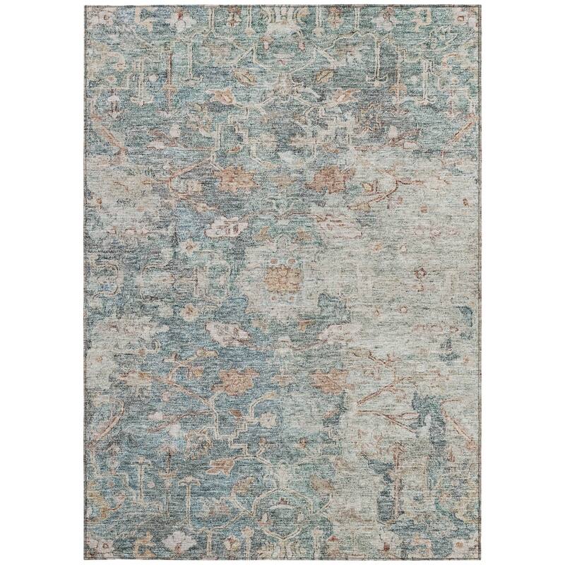 HomeRoots Oriental Traditional Rectangle Outdoor Rug