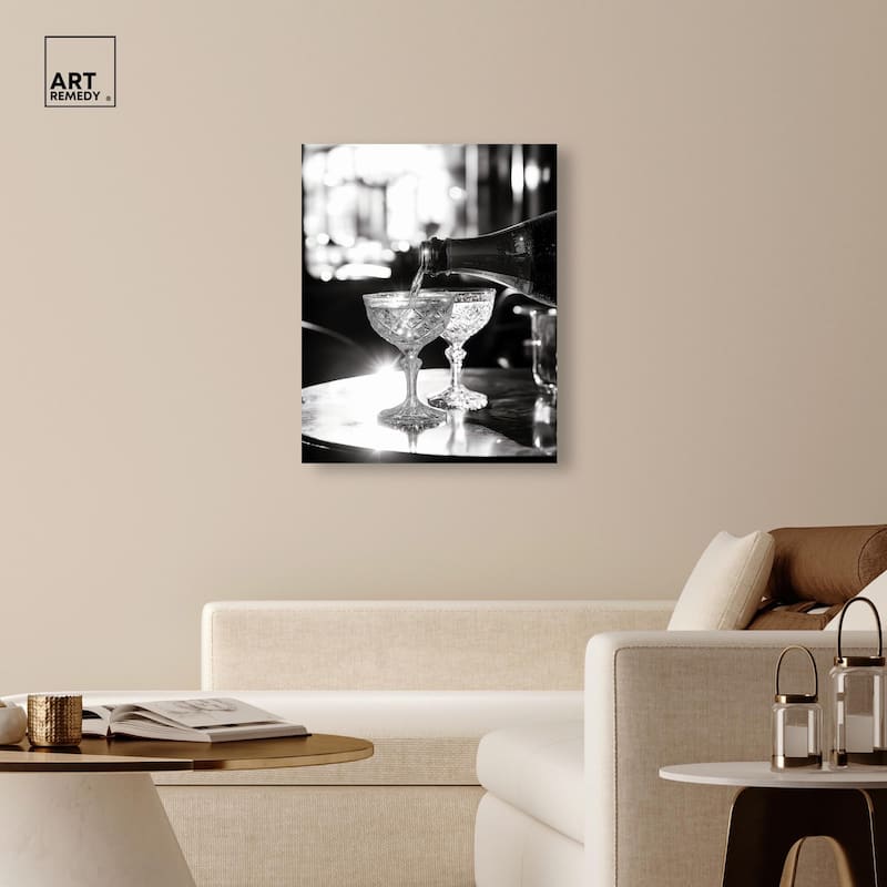 Sparkling in Monochrome I Canvas by Art Remedy, Gallery Wrapped