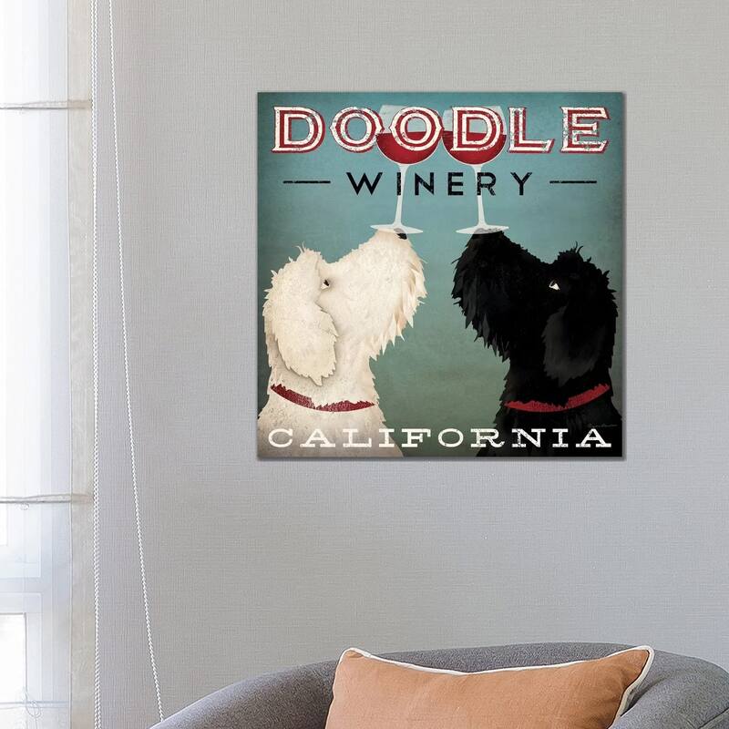 iCanvas "Doodle Winery" by Ryan Fowler Canvas Print - 26x26x1.5
