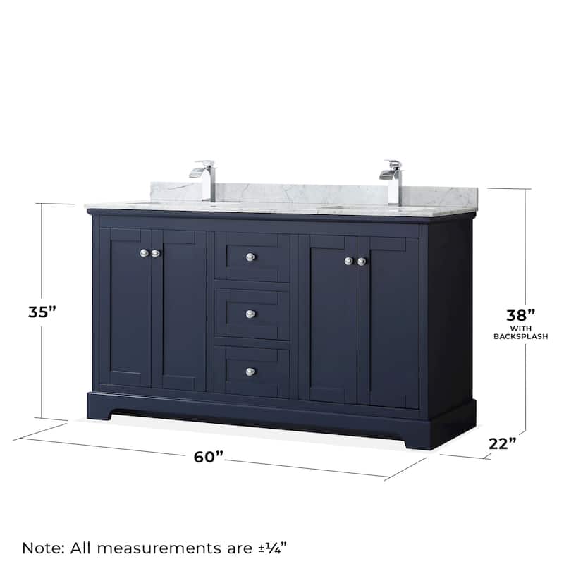 Wyndham Collection Avery 60" Free Standing Double Basin Vanity Set