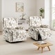 preview thumbnail 119 of 139, 29'' W Pattern Swivel Manual Push Back Recliner Chair Set of 2