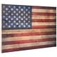 preview thumbnail 2 of 26, American Flag Print on Solid Fir Wood Plank Wall Art