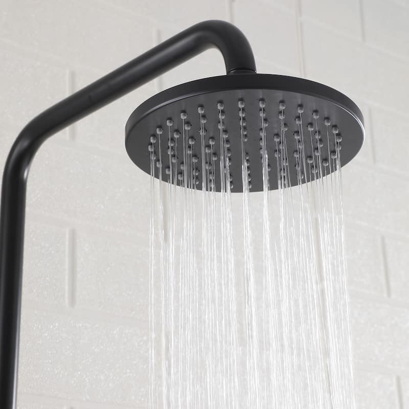 38"H 6 in Exposed Rain Shower Set With Handheld Shower (Valve Not Included)