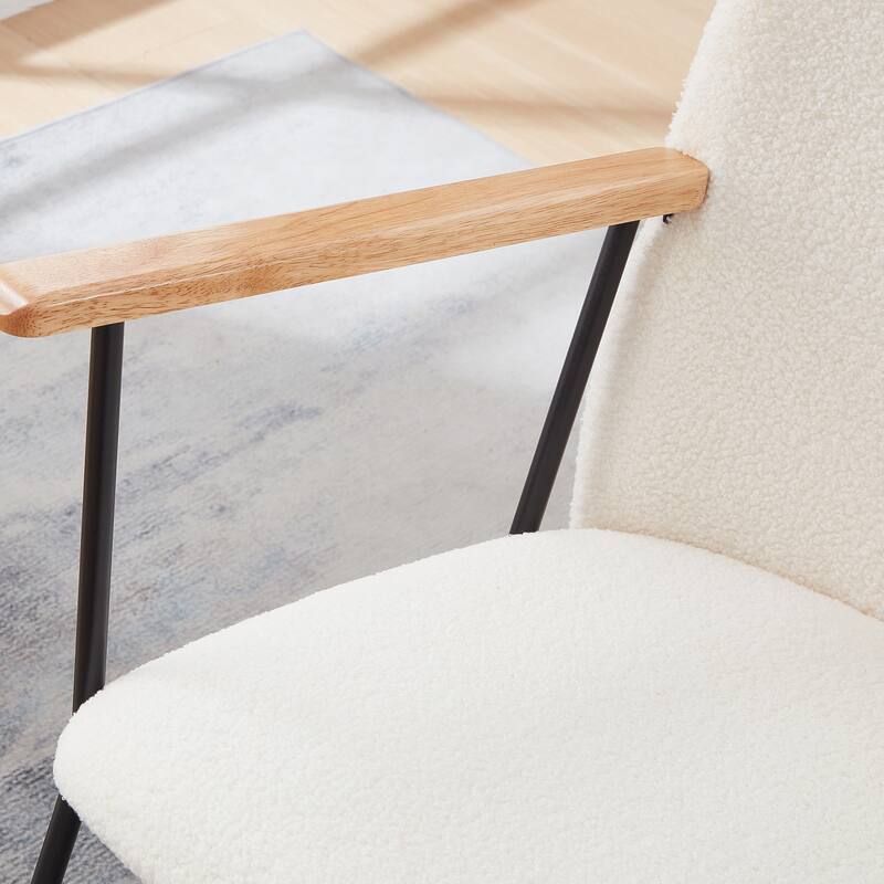 Modern Adjustable Headrest Pillow Upholstered High Back Rocking Chair