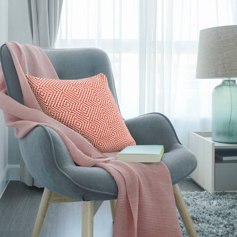 Sevita Diamond Delight Woven Geometric Throw Pillow