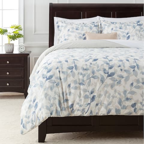 Chanasya Botanical Layered Leaf Ultra Soft Duvet Cover Set