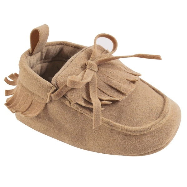 slide 1 of 1, Hudson Baby Infant Unisex Moccasin Shoes, Tan Mocc 0-6 Months - Tan Mocc