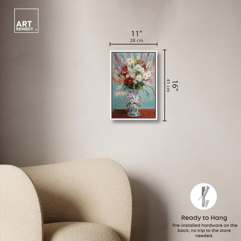 Flowers on a Table Canvas by Art Remedy