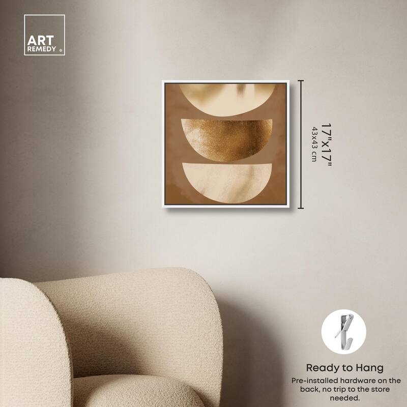 Golden Crescents I Canvas by Art Remedy