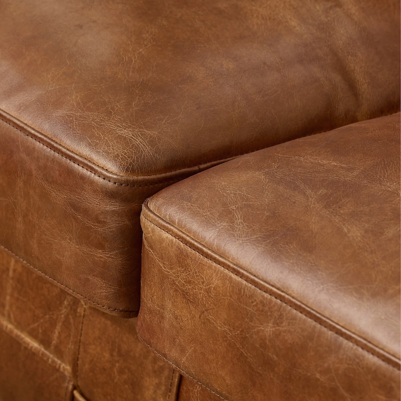 Art Leon Leather Woven Loveseat Sofa