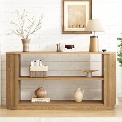 Multi-Functional Hallway Table Console Table Slim Sofa Table with Open Shelf