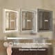 Wall Mounted Back Light Bathroom Framed LED Mirror Anti- Fog With Dimmable Light Touch Sensor And Memory Function