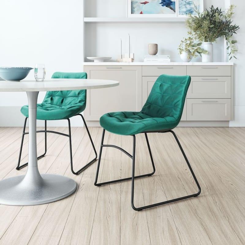 Tammy Dining Chair (Set of 2) Green - Product (in) : 20.9" W x 24.4" D x 31.1" H