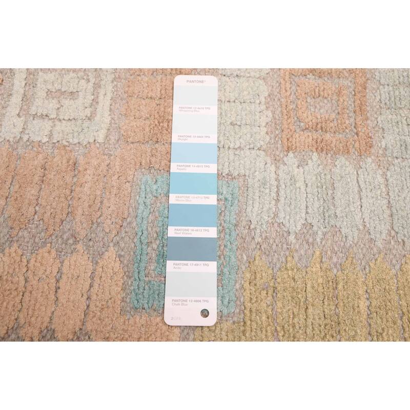 ECARPETGALLERY Hand-knotted Tangier Light Blue, Sky Blue Viscose, Wool Rug - 9'1 x 11'10