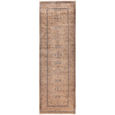 Overdyed One-of-a-Kind Hand-Knotted Runner Rug - Beige - 2' 8" x 8' 4"