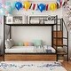 preview thumbnail 2 of 10, Twin Over Full Bunk Bed with Wardrobe and Storage