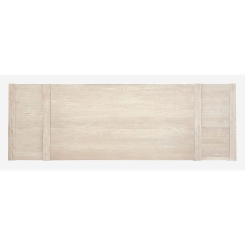 Magnussen Home Herringbone Ridge White Trestle Extendable Dining Table - 83''W x 44''D x 30''H