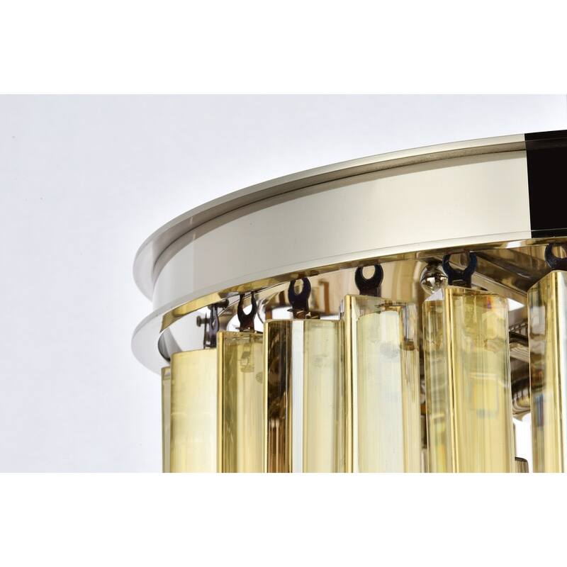 Royce Edge 3-Light Polished Nickel Flush Mount