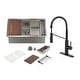 preview thumbnail 21 of 40, Undermount Single Bowl 16 Gauge Nano Stainless Steel Workstation Kitchen Sink with Pull Down Kitchen Faucet and Accessories Sink + Matte Black Pull Down Kitchen Faucet - 30 x 19 x 10