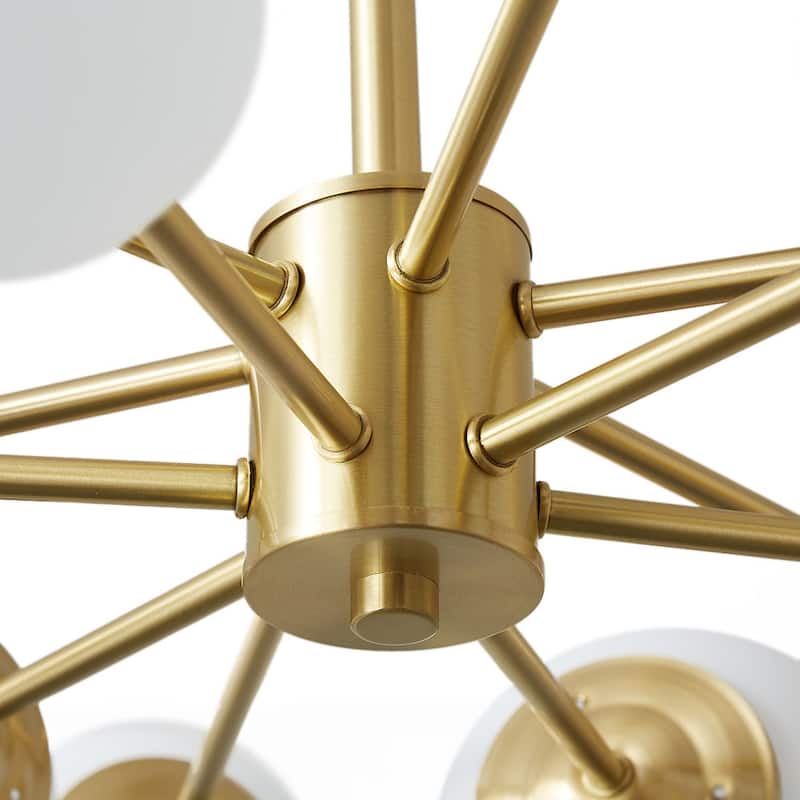 Mid-century Modern 12-light Glass Bubble Sputnik Chandelier