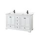 Option White / Carrara Cultured Marble Top / Matte Black