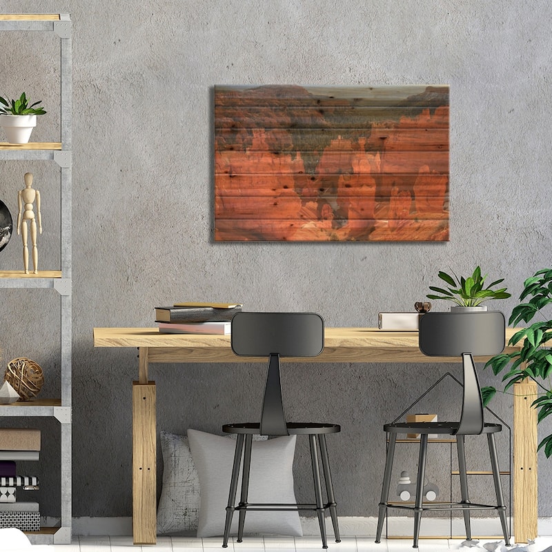 Illumination Print On Wood by Bill Sherrell - Multi-Color