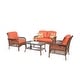 preview thumbnail 20 of 60, OVIOS 4-piece Water-Resistant Wicker Deep Seating Outdoor Sofa Set