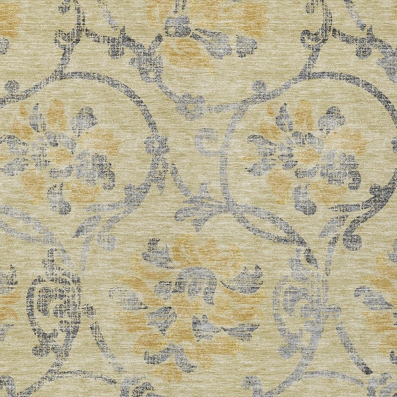 HomeRoots Floral Traditional Rectangle Outdoor Rug