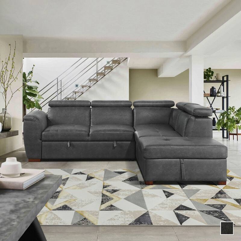 Freemont & Park Zephyr 2-Piece Sectional with Pull-out Bed and Right Chaise